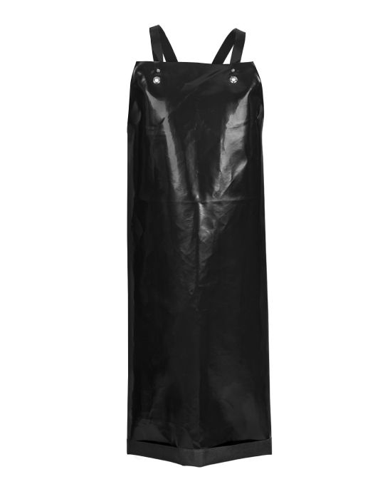 Chemical protection apron model 124 A lightweight, non-restrictive apron made of acid and alkali resistant coated fabric