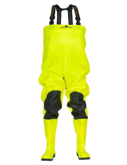 Chest waders with anti-puncture insert model SBM01 FLUO YELLOW
