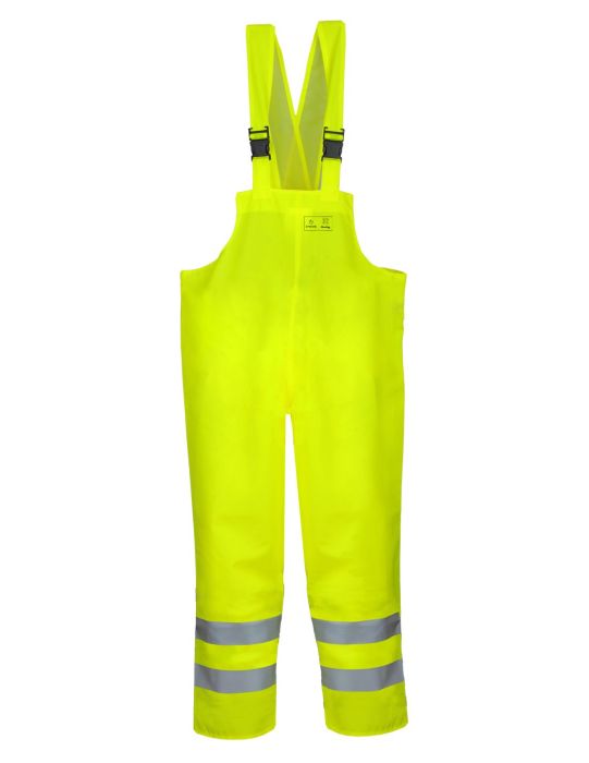 Warning bib pants Dungarees model 1011 ideal for working in difficult weather conditions and limited visibility