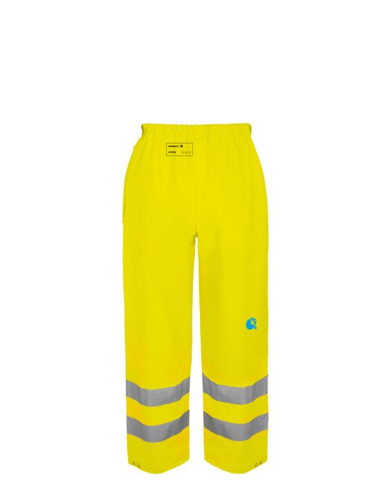 Pantalones a la cintura, diseñados para usar en condiciones atmosféricas desfavorables, con la visibilidad reducida