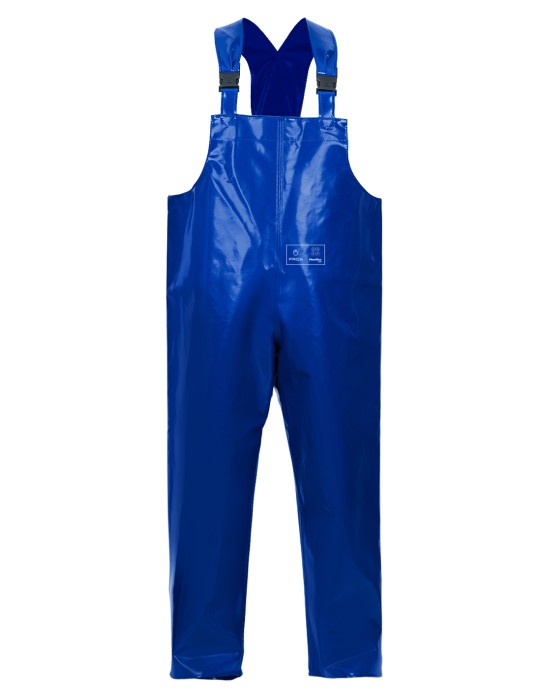 Chemical protection bipants model 412/B Made of acid-resistant coated fabric resistant to acids and alkalis