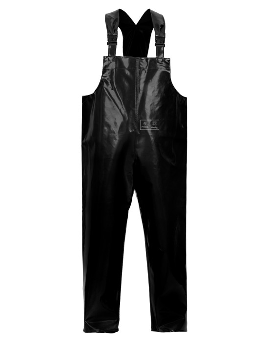 Chemical protection bib pants model 412/B Made of acid-resistant coated fabric resistant to acids and alkalis