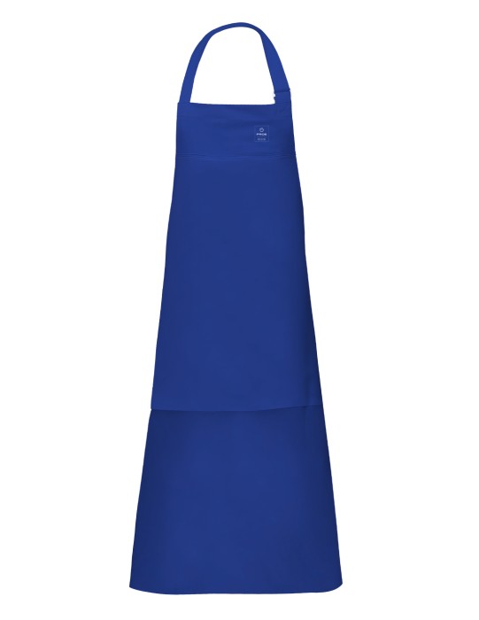 Front apron with a typical cut, made of material resistant to water, fats, enzymes, digestive juices and disinfectants