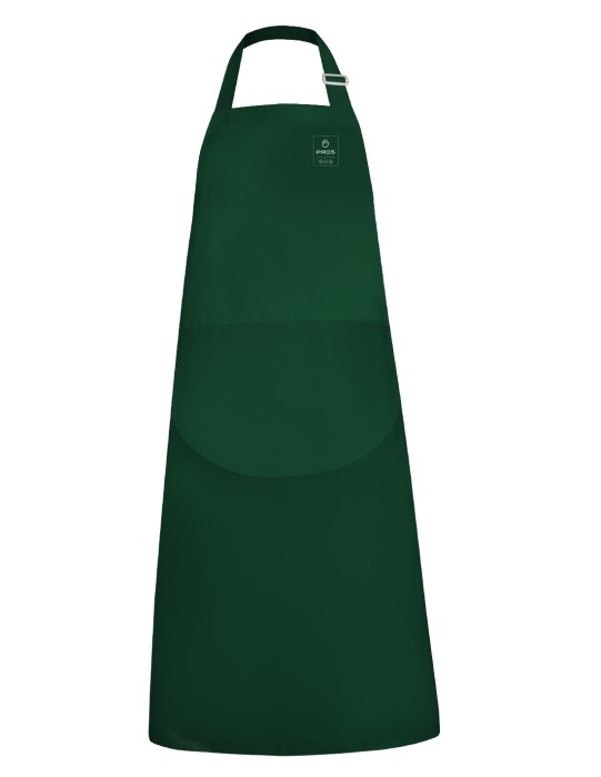 Front apron with adjustable neck strap length with increased resistance to enzymes, digestive juices and disinfectants