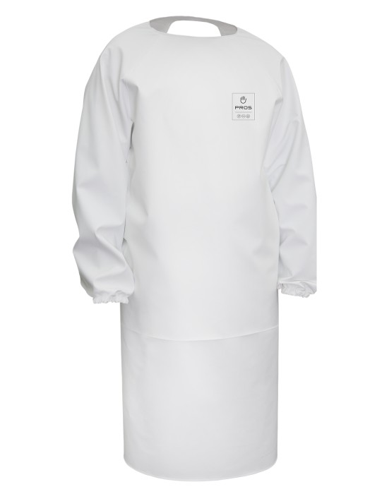 Front apron with sleeves with excellent functionality