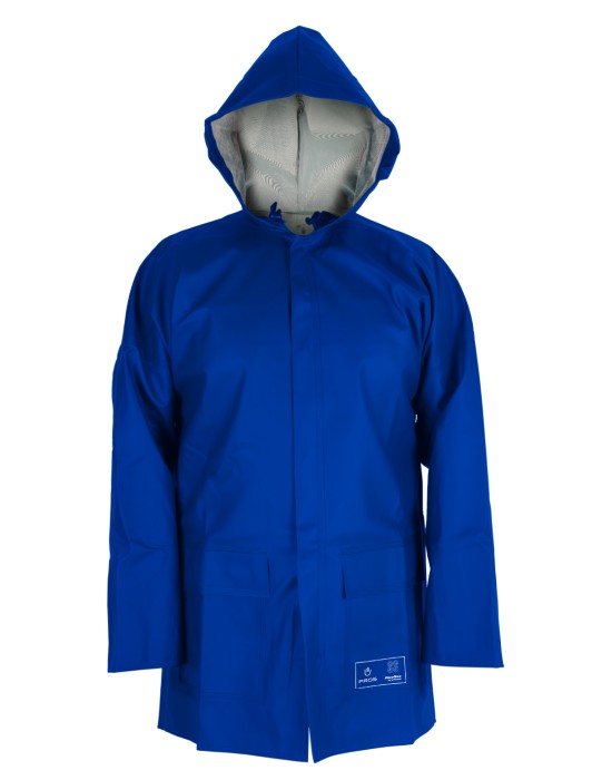 Antistatic jacket designed for use in hazardous areas, also in adverse weather conditions.