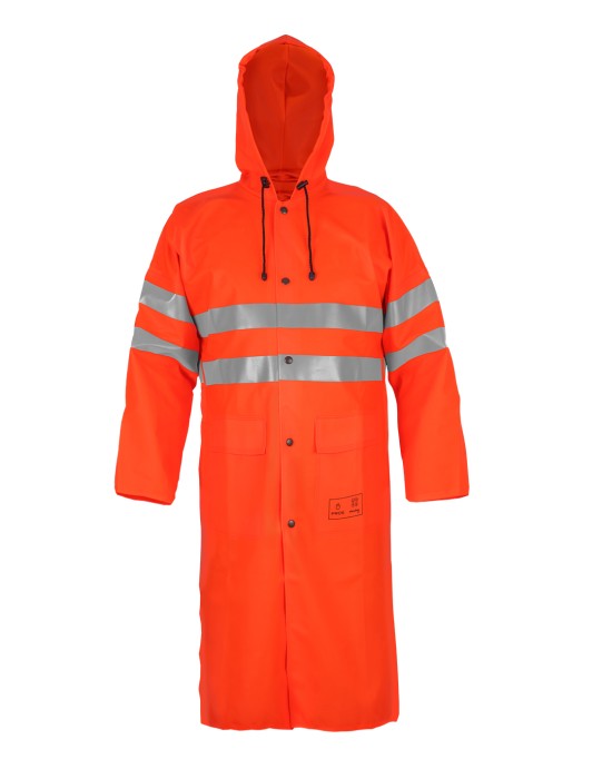 Manteau Haute-Visibilité Modèle 1102 protège contre la pluie et le vent, même dans des conditions où la visibilité est limitée