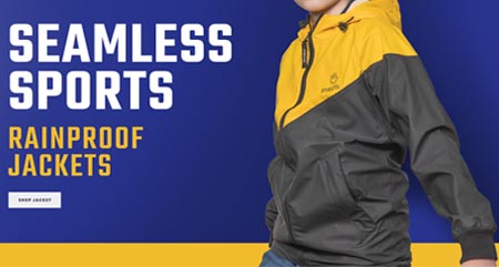 PROS rainwear sportswear. Seamless jackets and useful accessories for physical activity - full protection against water and wind.